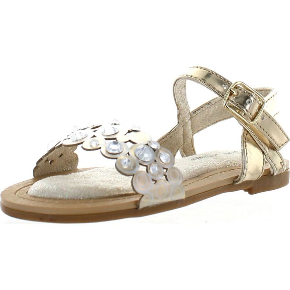 Stuart Weitzman Carmia Moonring Champagne Gold/Metallic ChildG sandals 11 NEW
